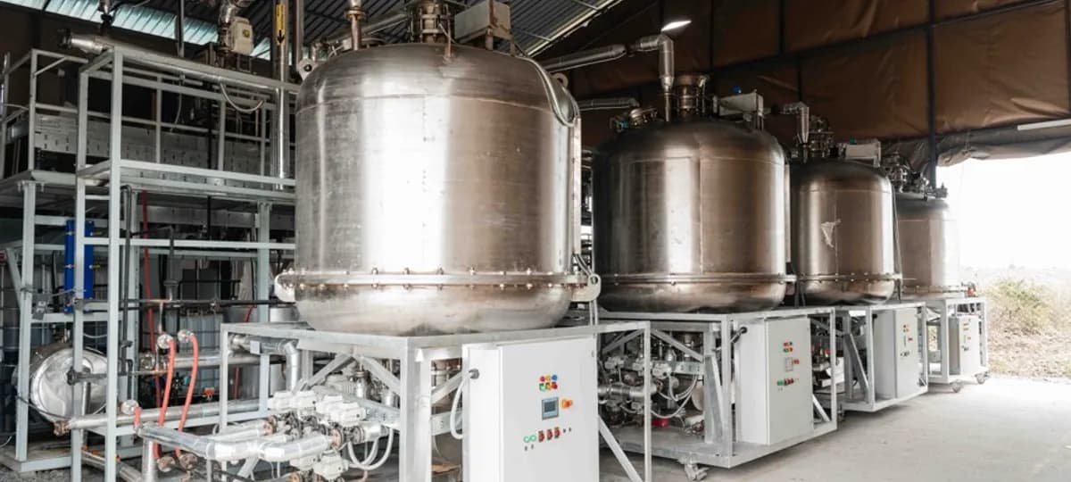 Capture vessels at Octavia Carbon's plant in the Rift Valley