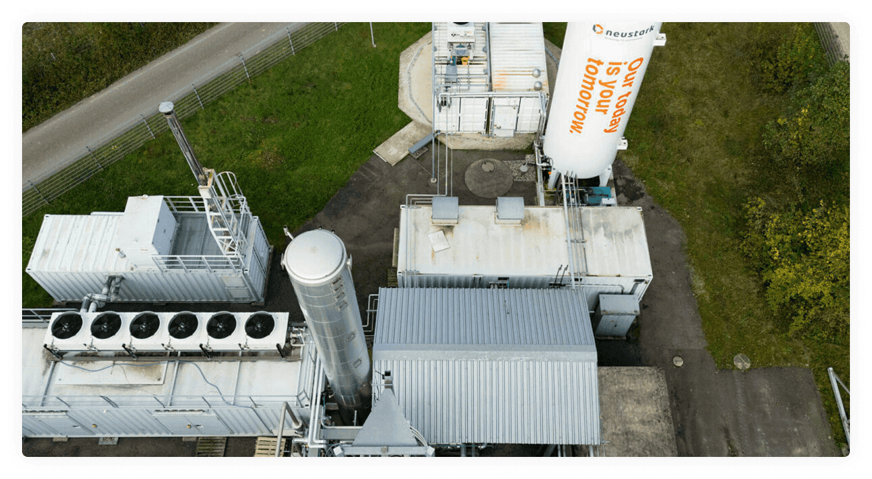 neustark CO2-Mineralisierung in recyceltem Beton