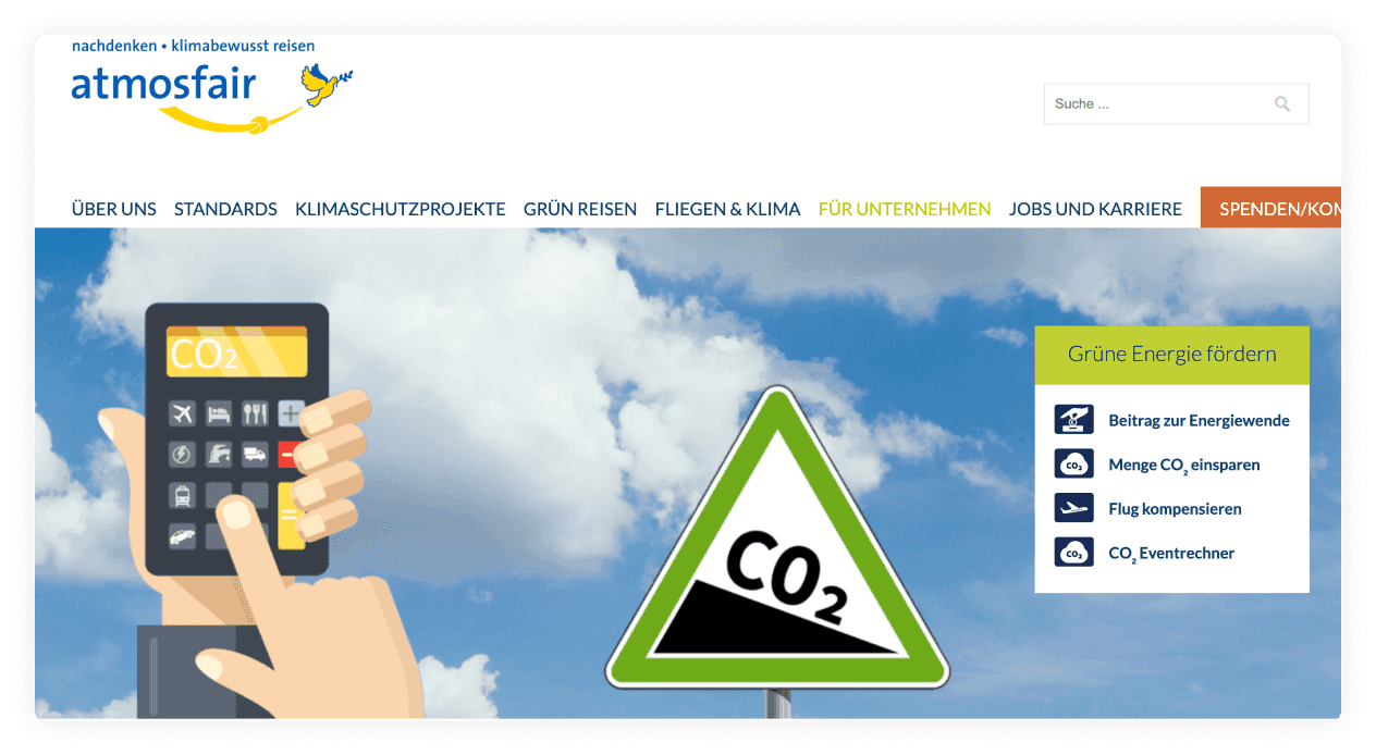 Atmosfair CO2-Anbieter