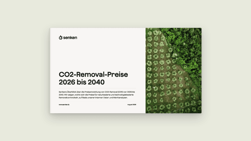 CO2-Removal-Preise 2026 bis 2040: Senkens Preiskorridor