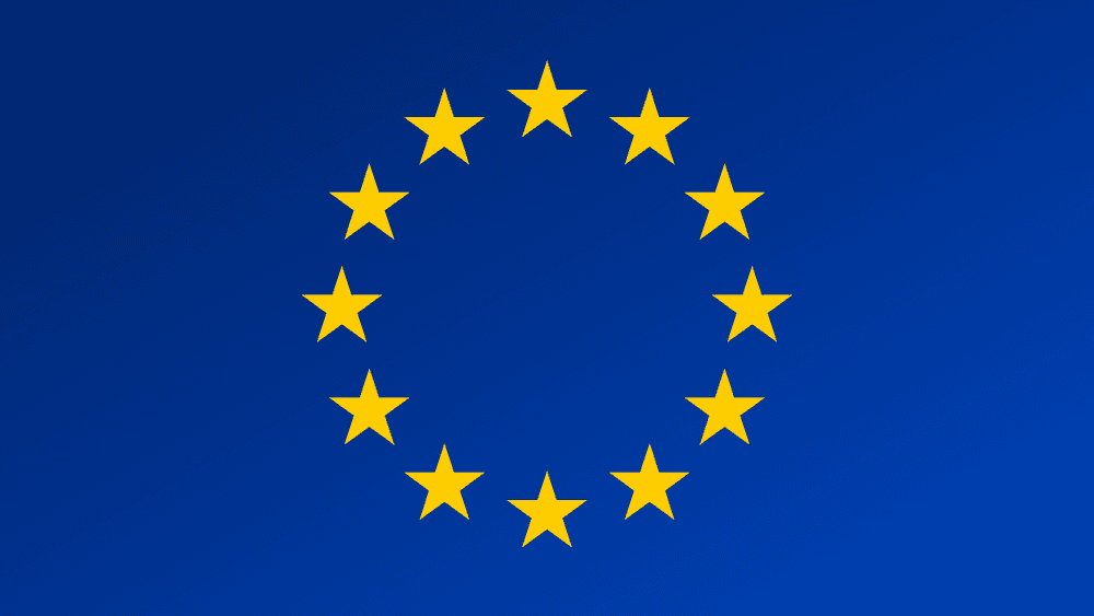 Circle of EU stars on a blue field
